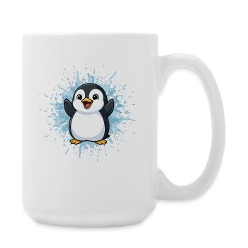 Pingu Splash Blue - Grande tasse 440 ml - blanc - Droite