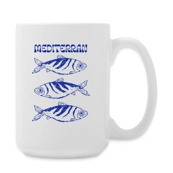 Sardines - Mediterranean Trilogy - Large Mug 440 ml - white - Right