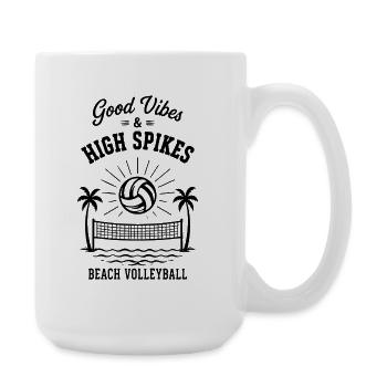 G Vibes & High Spikes Beach Volleyball - Large Mug 440 ml - white - Right