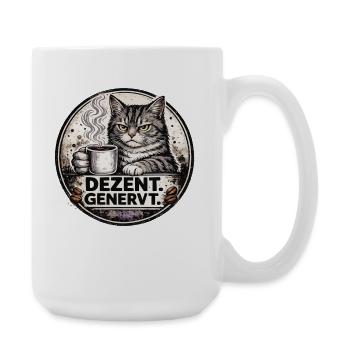 Kaffeekater: Dezentes Genervt - Große Tasse 440 ml - Weiß - Rechts