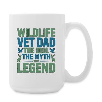 Wildlife Vet Dad The Idol The Exotic Animal Care - Large Mug 440 ml - white - Right