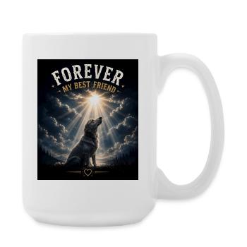 Pour toujours mon meilleur ami Chien Amour Amour Amour des Chiens - Grande tasse 440 ml - blanc - Droite