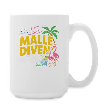 Malle Divas On Tour Women's Flamingo Mallorca Party - Large Mug 440 ml - white - Right