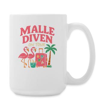 Malle Divas On Tour Women's Flamingo Mallorca Party - Large Mug 440 ml - white - Right