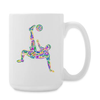 Soccer Colorful Soccer Players Kids Soccer Players - Large Mug 440 ml - white - Right