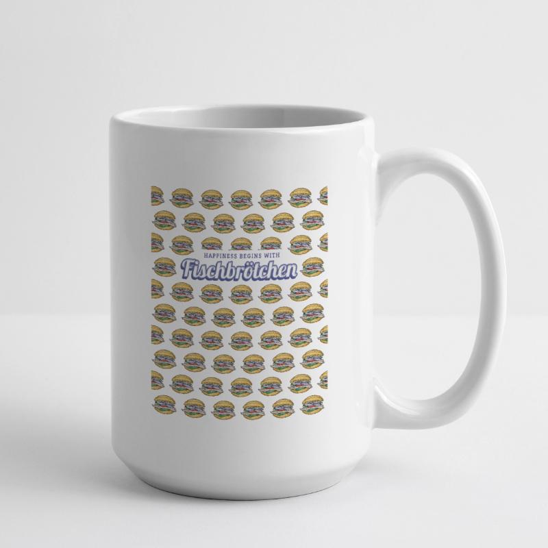 Fischbrötchen mit Matjes oder Bismarckhering Große Tasse 440 ml