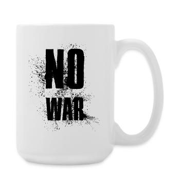 PAS DE GUERRE – Déclaration pour la paix contre la guerre - Grande tasse 440 ml - blanc - Droite