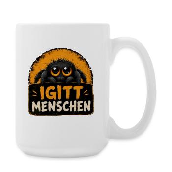 Witzige Igitt ! Menschen Spinne - Große Tasse 440 ml - Weiß - Rechts