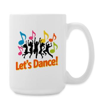Notizen zur Neon-Tanzparty - Große Tasse 440 ml - Weiß - Rechts