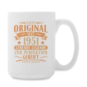 Original seit 1951 – 75. Geburtstag Retro - Große Tasse 440 ml - Weiß - Rechts