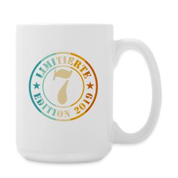 7th Birthday Boy Girl - Large Mug 440 ml - white - Right