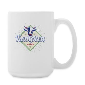 Kempten in Bayern Deutschland Vintage Kuh Design - Große Tasse 440 ml - Weiß - Rechts