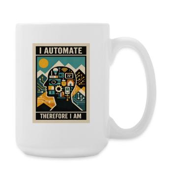 J’automatise | Technologie de la maison intelligente - Grande tasse 440 ml - blanc - Droite