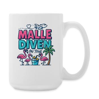 Malle Divas On Tour Women's Flamingo Mallorca Party - Large Mug 440 ml - white - Right