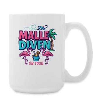 Malle Divas On Tour Women's Flamingo Mallorca Party - Large Mug 440 ml - white - Right