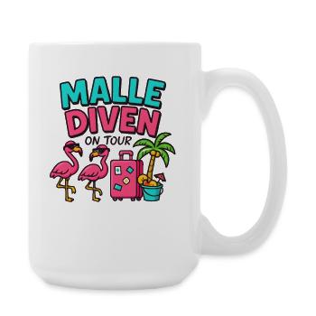 Malle Divas On Tour Women's Flamingo Mallorca Party - Large Mug 440 ml - white - Right