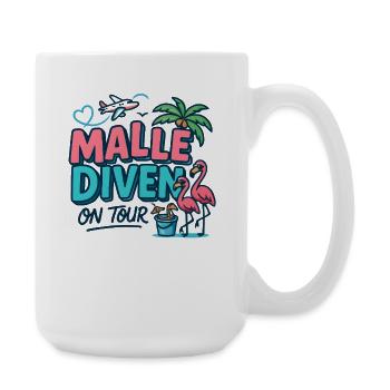 Malle Divas On Tour Women's Flamingo Mallorca Party - Large Mug 440 ml - white - Right