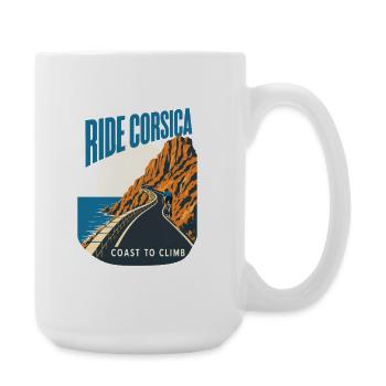 Ride Corsica Road Cycling Coast to Climb Island Ro - Large Mug 440 ml - white - Right