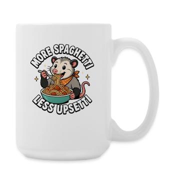 More spaghetti, less trouble, possum children's splits - Large Mug 440 ml - white - Right