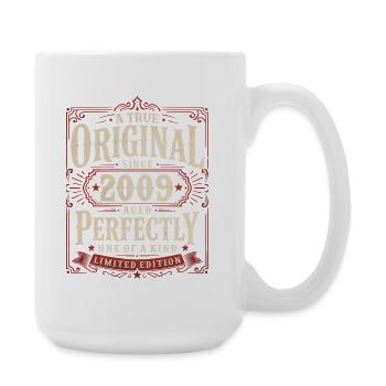 17th Birthday Gift Original Vintage 2009 - Large Mug 440 ml - white - Right