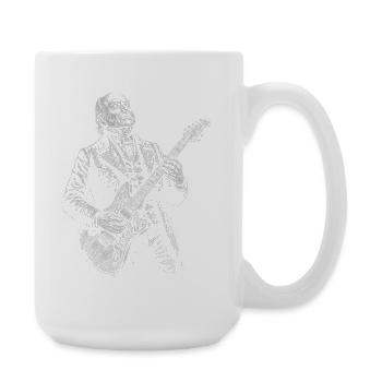 John Quincy Adams jouant de la guitare - Grande tasse 440 ml - blanc - Droite