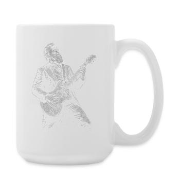 Rutherford B. Hayes Gitarre spielen - Große Tasse 440 ml - Weiß - Rechts