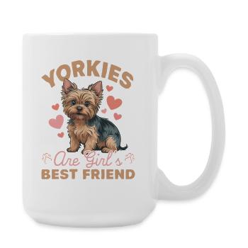 Yorkshire Terrier Yorkie Dog Breed - Large Mug 440 ml - white - Right