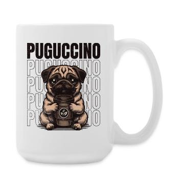 Puguccino Pug Kaffee & Coffee Vibes - Grande tasse 440 ml - blanc - Droite