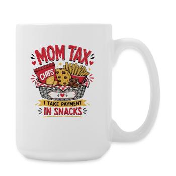 Impôt sur la mère, je prends le paiement en snacks. - Grande tasse 440 ml - blanc - Droite