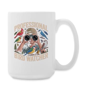 Professional Birdwatcher Birdwatcher - Large Mug 440 ml - white - Right
