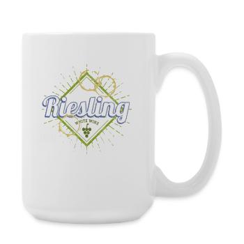 Riesling Vintage Design with Vine for Wine Drinkers - Large Mug 440 ml - white - Right