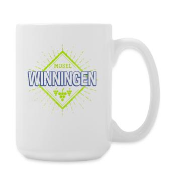 Winningen an der Mosel Retro Weintrauben Souvenir - Große Tasse 440 ml - Weiß - Rechts