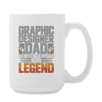 Graphic Designer Dad The Idol The Visual Artist - Large Mug 440 ml - white - Right