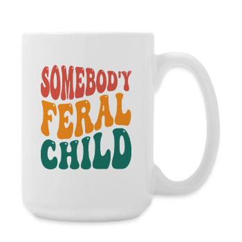 Wild Child Retro Typo - Large Mug 440 ml - white - Right