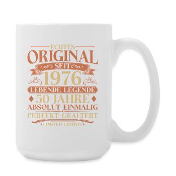 50. Geburtstag Echtes Original 1976 Vintage - Große Tasse 440 ml - Weiß - Rechts