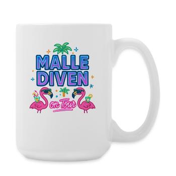 Malle Divas en tournée Fête féminine Flamingo à Majorque - Grande tasse 440 ml - blanc - Droite