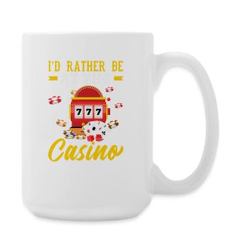 Lieber Im Casino Spielautomat Glücksspiel Zocken - Große Tasse 440 ml - Weiß - Rechts