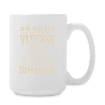 je ne vieillis pas Motard Cadeau humour personnali - Grande tasse 440 ml - blanc - Droite
