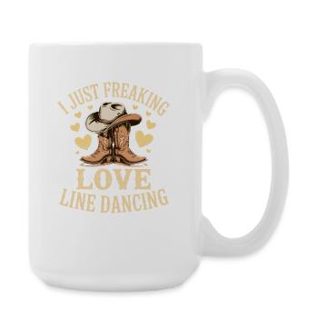 Line Dance Line Dancer Line Dancing Gift - Large Mug 440 ml - white - Right