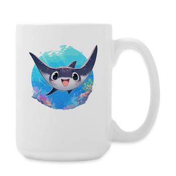 Rays Manta Rays - Large Mug 440 ml - white - Right