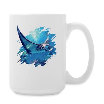 Rays Manta Rays - Large Mug 440 ml - white - Right