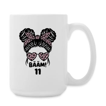 Elfer Geburtstag für ein Geburtstags Mädchen - Große Tasse 440 ml - Weiß - Rechts