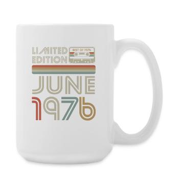 Limited Edition June 1976 Geburtstag Geschenk - Große Tasse 440 ml - Weiß - Rechts
