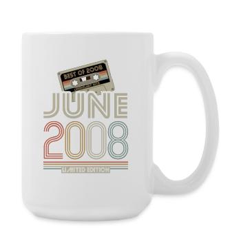 Édition limitée cadeau d’anniversaire de juin 2008 - Grande tasse 440 ml - blanc - Droite