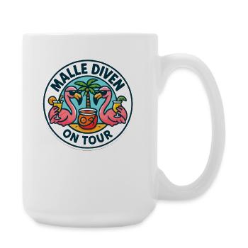 Malle Divas On Tour Women's Flamingo Mallorca Party - Large Mug 440 ml - white - Right