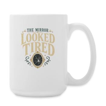 Spukspiegel, Verfluchter Spiegelgeist Im Spiegel, - Große Tasse 440 ml - Weiß - Rechts
