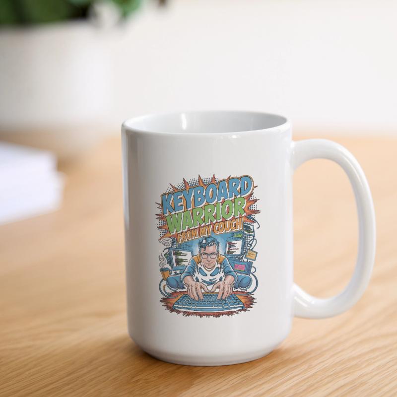 Remote Developer Keyboard Warrior Remote Coder Large Mug 440 ml