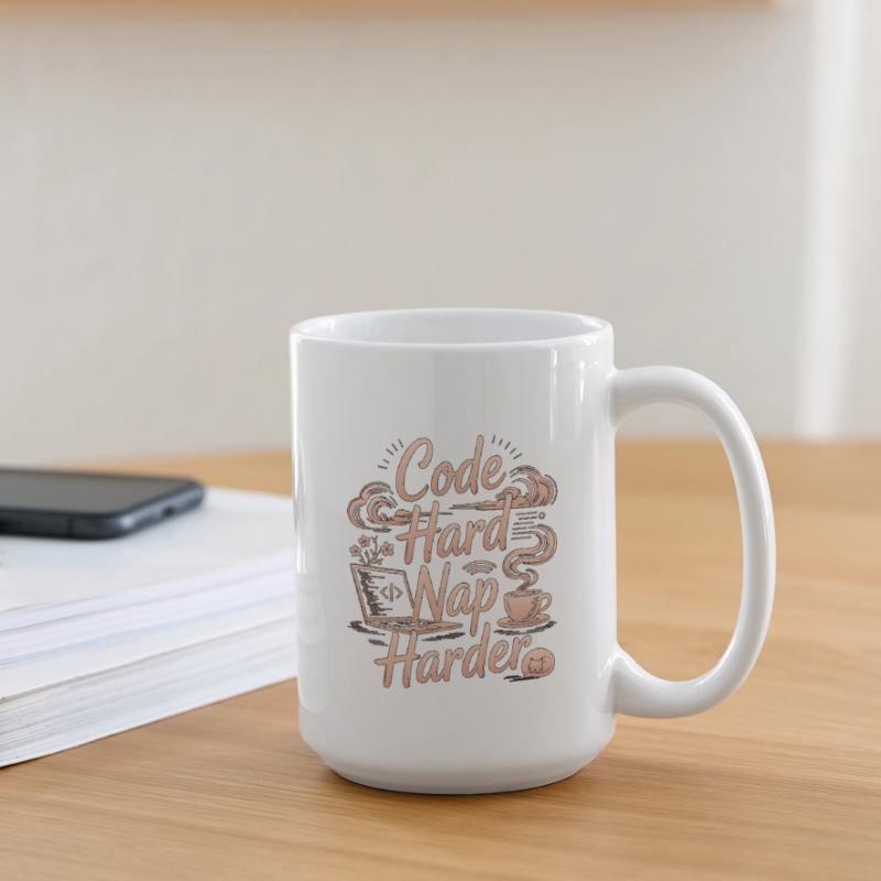 Remote Developer Code Hard Nap Harder Remote Coder Large Mug 440 ml