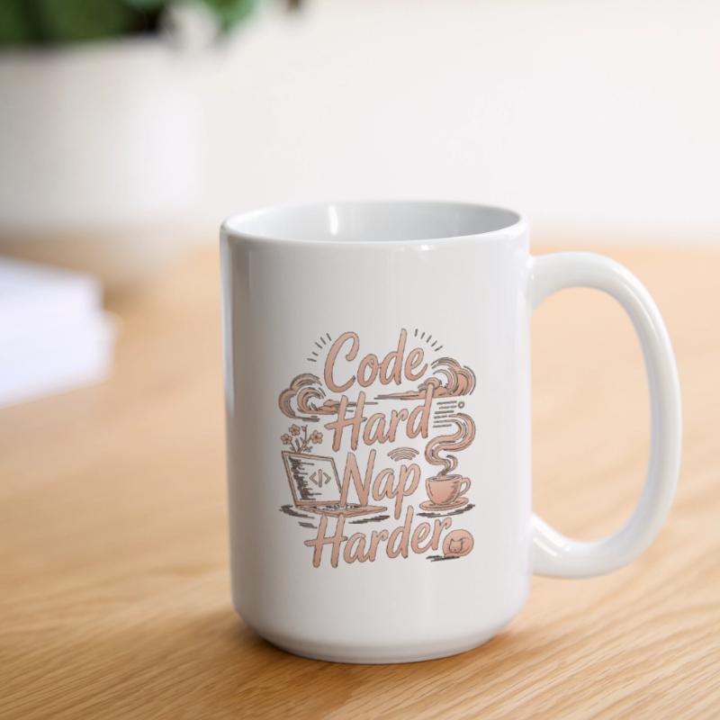 Remote Developer Code Hard Nap Harder Remote Coder Large Mug 440 ml