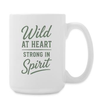 Un cœur sauvage fort en esprit Dire - Grande tasse 440 ml - blanc - Droite